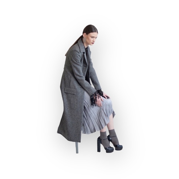 Luxury: Isa Arfen Ready To Wear ꧁ That 90'S Shirt Plaid Wool Sequins ꧂ Hot Choco - Picture 8 of 17